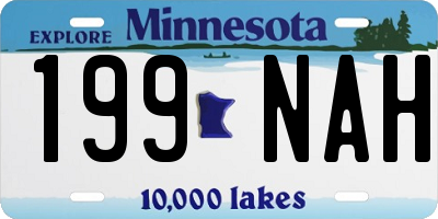 MN license plate 199NAH