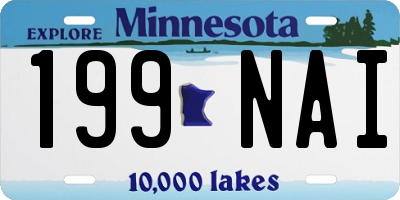 MN license plate 199NAI