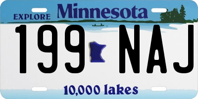 MN license plate 199NAJ