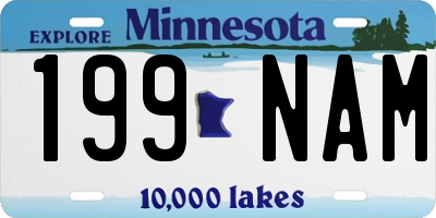 MN license plate 199NAM