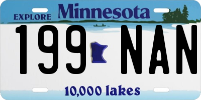 MN license plate 199NAN
