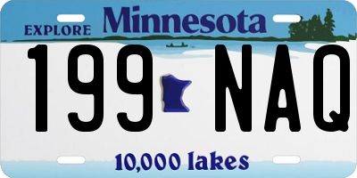 MN license plate 199NAQ