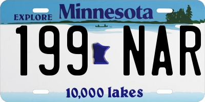 MN license plate 199NAR