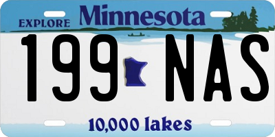 MN license plate 199NAS