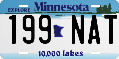 MN license plate 199NAT