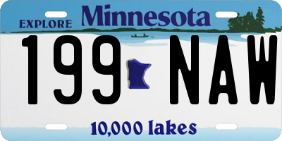MN license plate 199NAW