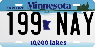 MN license plate 199NAY