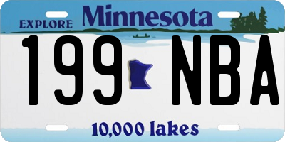 MN license plate 199NBA