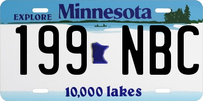 MN license plate 199NBC