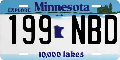 MN license plate 199NBD