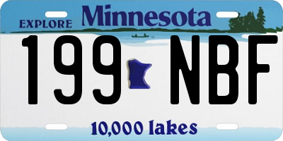 MN license plate 199NBF