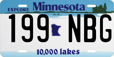 MN license plate 199NBG