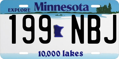 MN license plate 199NBJ