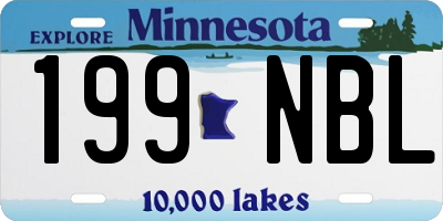 MN license plate 199NBL
