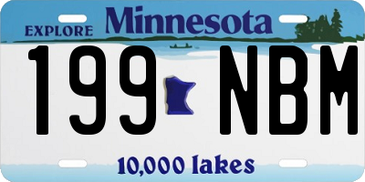 MN license plate 199NBM