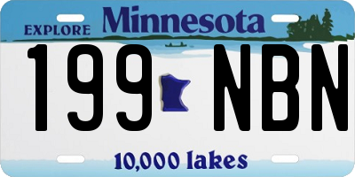 MN license plate 199NBN