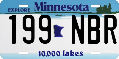 MN license plate 199NBR