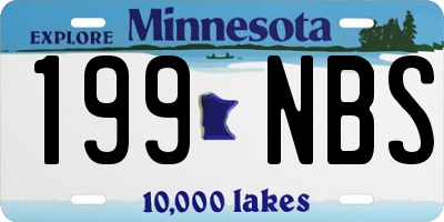 MN license plate 199NBS