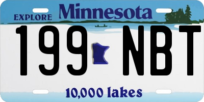 MN license plate 199NBT