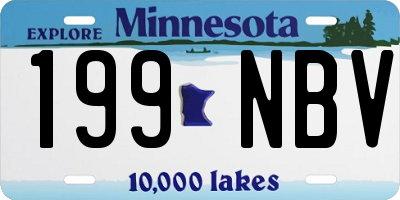 MN license plate 199NBV