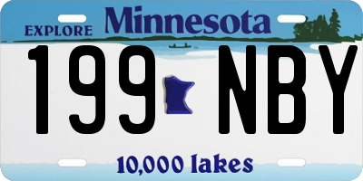 MN license plate 199NBY