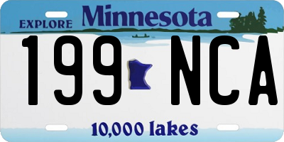 MN license plate 199NCA
