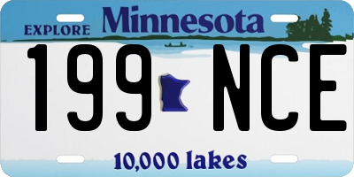 MN license plate 199NCE