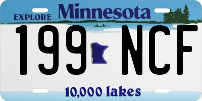 MN license plate 199NCF