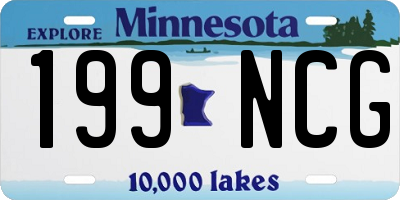 MN license plate 199NCG