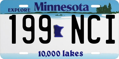 MN license plate 199NCI