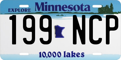 MN license plate 199NCP