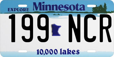 MN license plate 199NCR