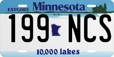 MN license plate 199NCS