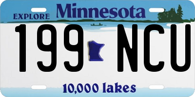 MN license plate 199NCU