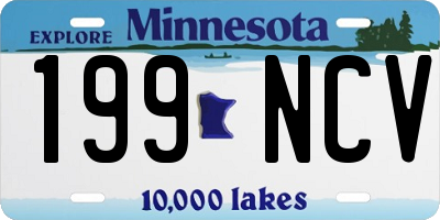 MN license plate 199NCV