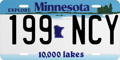 MN license plate 199NCY