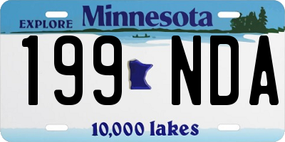 MN license plate 199NDA