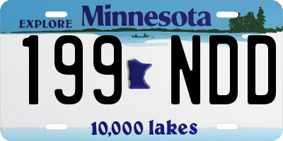MN license plate 199NDD