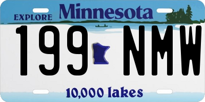 MN license plate 199NMW