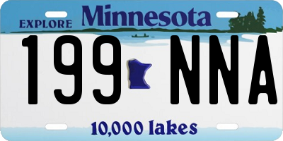MN license plate 199NNA