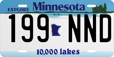 MN license plate 199NND