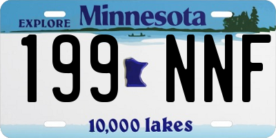 MN license plate 199NNF
