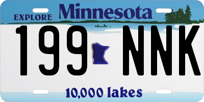 MN license plate 199NNK