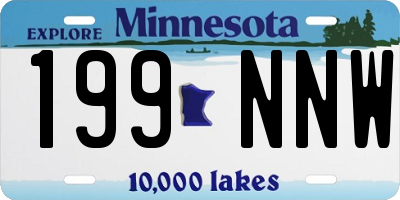 MN license plate 199NNW