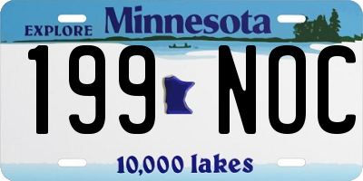 MN license plate 199NOC