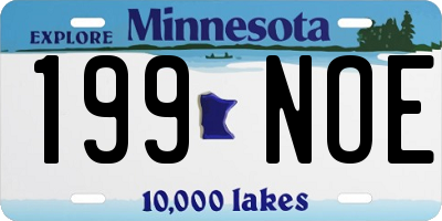 MN license plate 199NOE