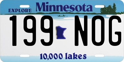 MN license plate 199NOG