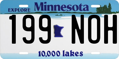 MN license plate 199NOH
