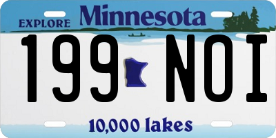 MN license plate 199NOI