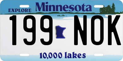 MN license plate 199NOK